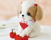 Japanese Wool Needle Felting Craft Kit -Cute Shin Tzu Dog