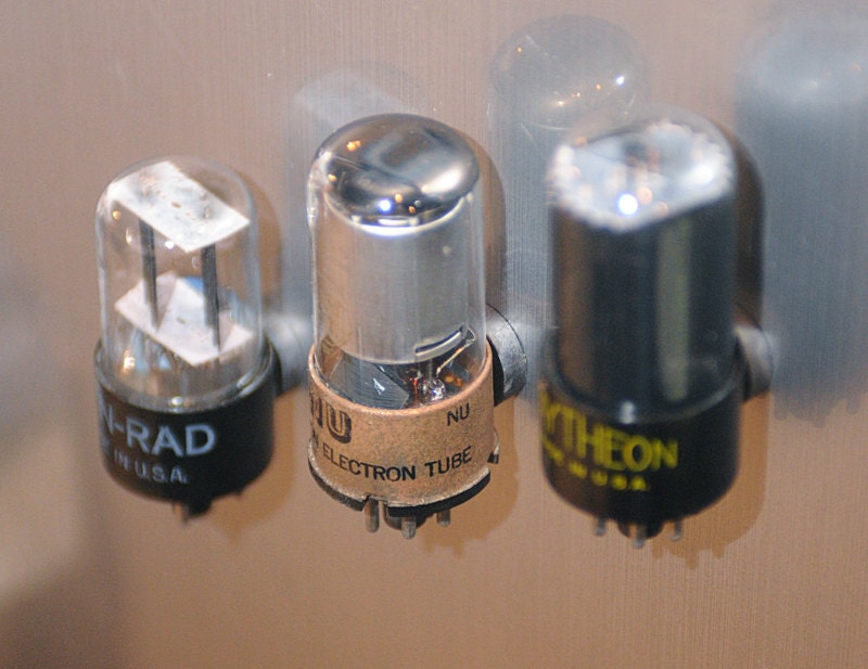 Refrigerator Magnets from Vintage Radio Tubes (set of 3)