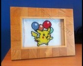 Pokemon: Flying Pikachu - Handmade Cross-Stitch - One of a kind.