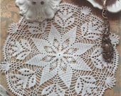 White Crochet Doily, Crochet Lace Doily, Star, Victorian, Rustic, Cottage Chic, Crochet Home Decor