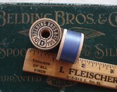Antique Early Belding Bros Blue Shade 158 Pure Silk Button Hole Twist Sewing Embroidery Thread Fly Tying