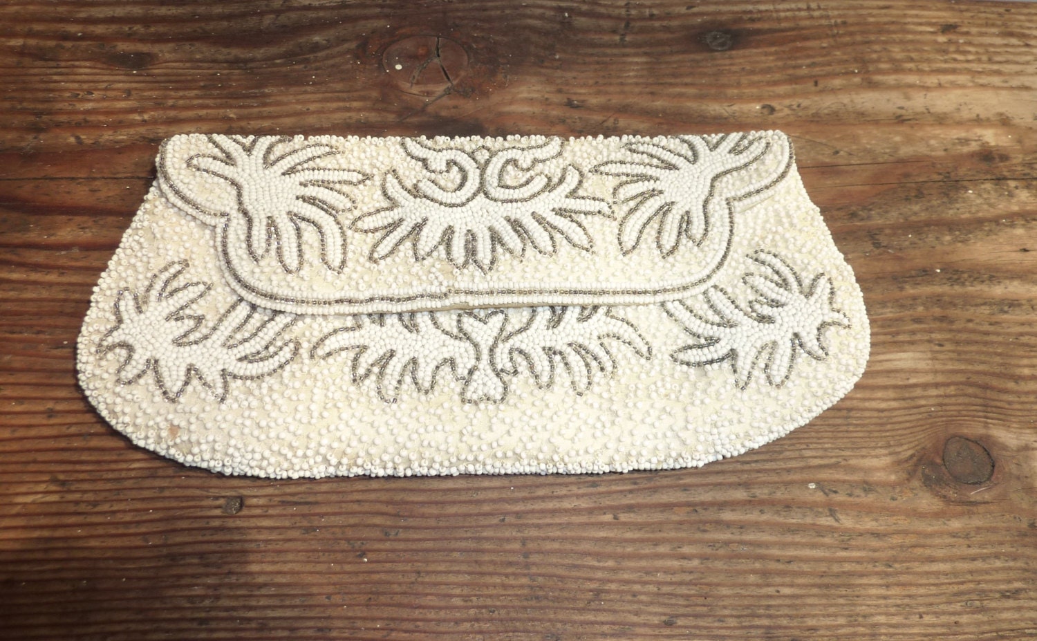 1940s Beaded Purse - Vintage Bag - Glamorous Evening Clutch