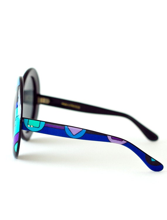 Do NOT buy, resered for CATHY super rare & incredible vintage 1960s PUCCI mint condition graphic print mod sunglasses collector's item