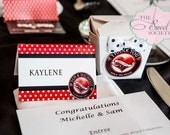 Printable ROCKABILLY Wedding Tent Labels or Place Cards