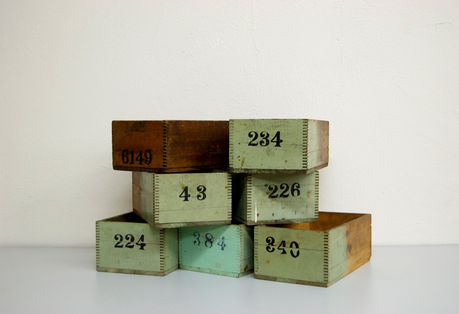 Vintage Industrial Parts Boxes