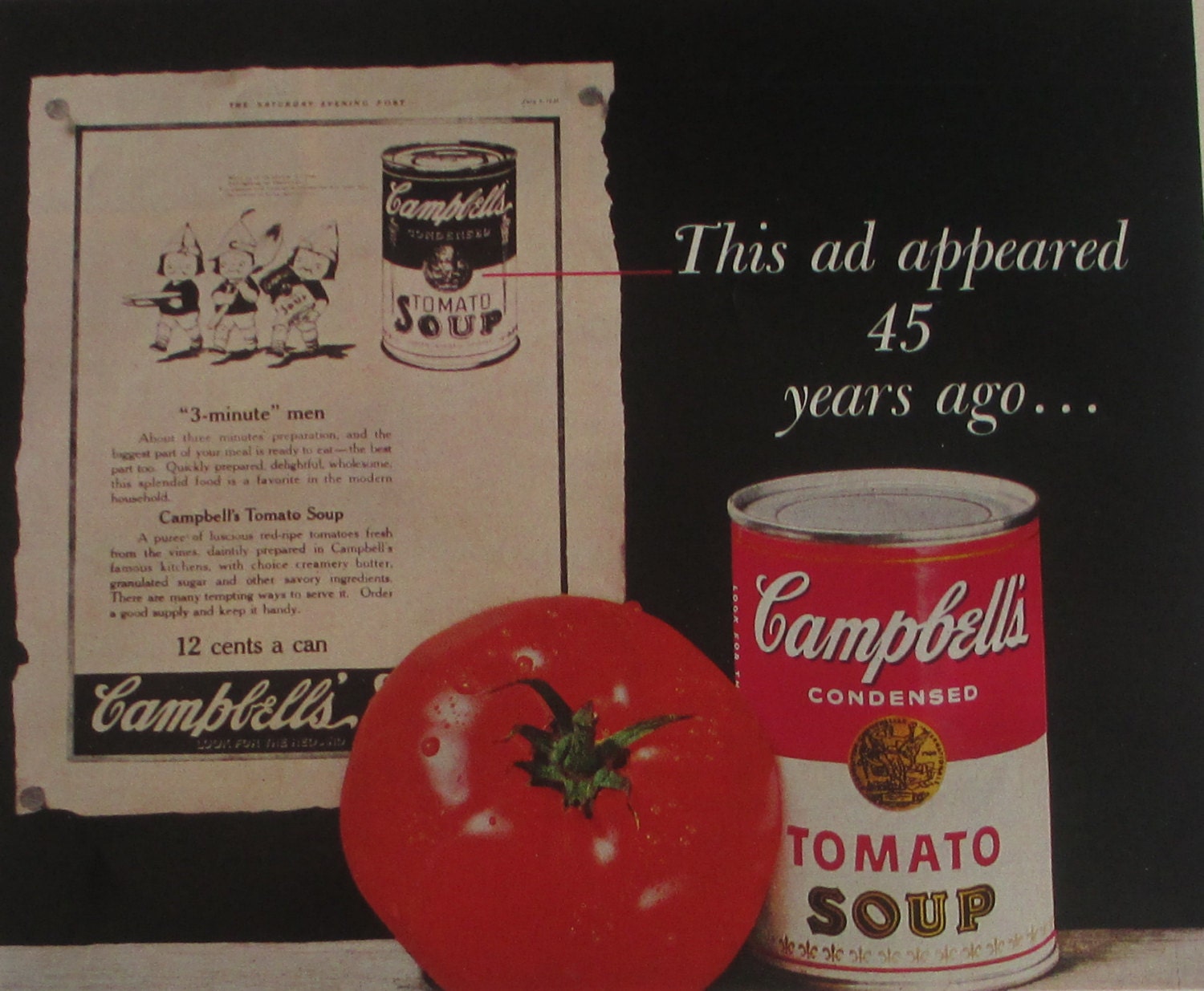 Campbell's Tomato Soup Advertisement From Life Magazine, 1960's Ad, Kitchen Decor, Campbell's Kids