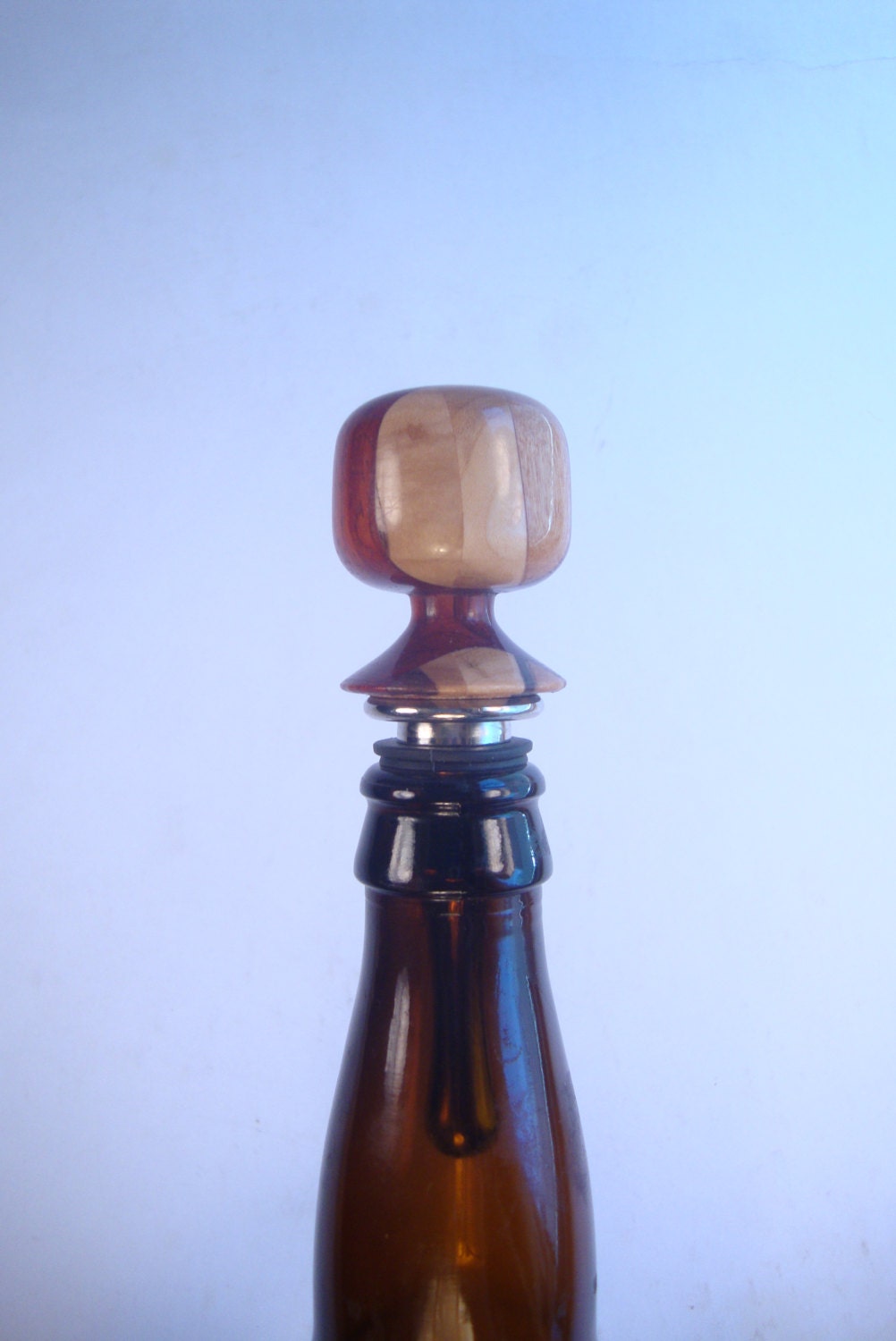 Wood bottle stopper purple heart wood stainless by SelectWoodcraft
