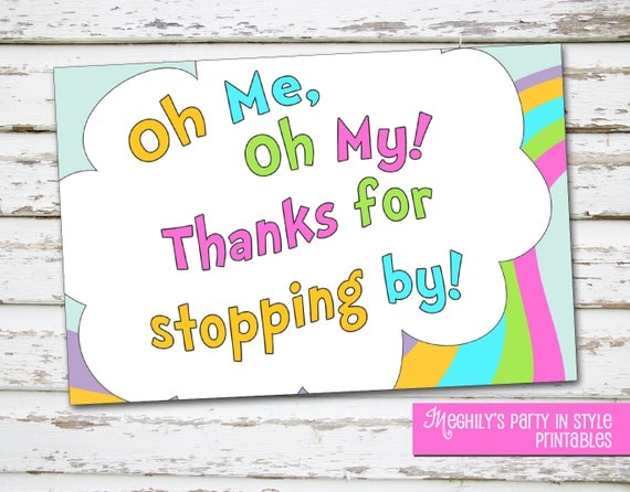 INSTANT DOWNLOAD - Oh,The places you'll go - Thank You Notes Il_570xn