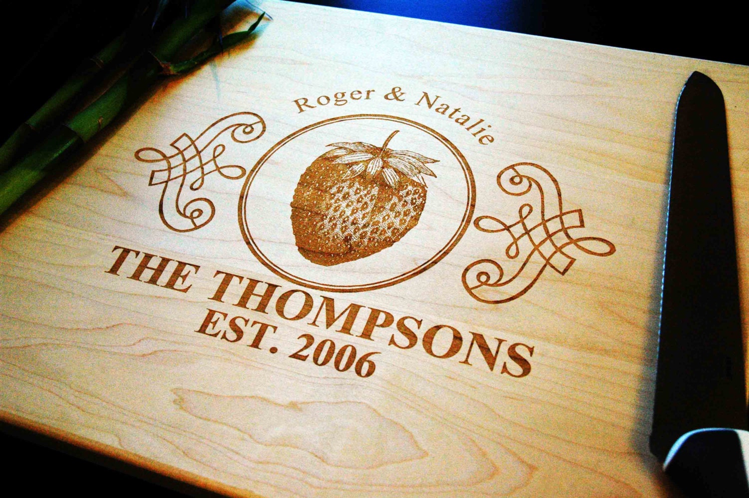 Cutting Board, Custom Cutting board, Maple 12'x15' Personalized Cutting board, laser cutting board, Wedding, Gift, custom boar