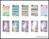 iPhone 4 4S - CHEVRON PATTERN colorful ombre galaxy nebula space case cover