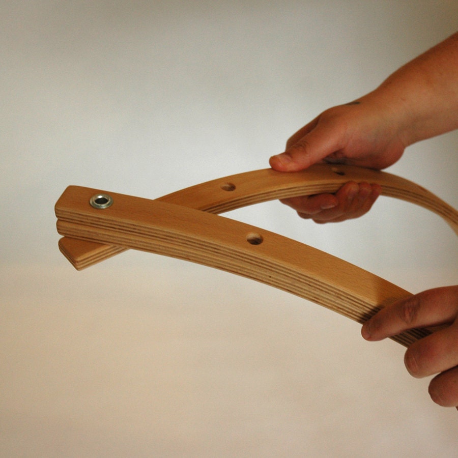 Wooden baby gym for hanging baby mobiles