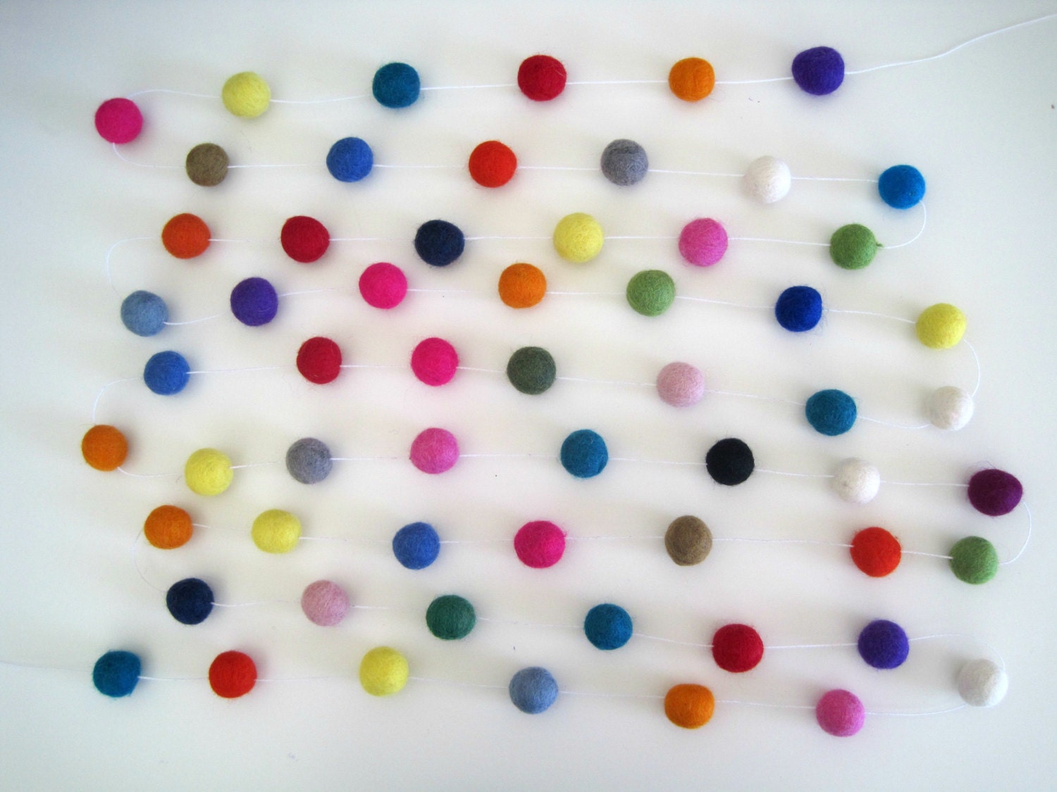 The Party Garland Felt Ball Garland - 60 felt balls, 4 metres