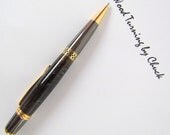 Writing Pen Gray Marble Handcrafted with Fine 24kt Gold Finish