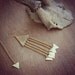 Artemis asymmetric earrings - Handmade brass triangle