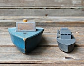 Pair of Vintage Wooden Boats - RootedInVintage