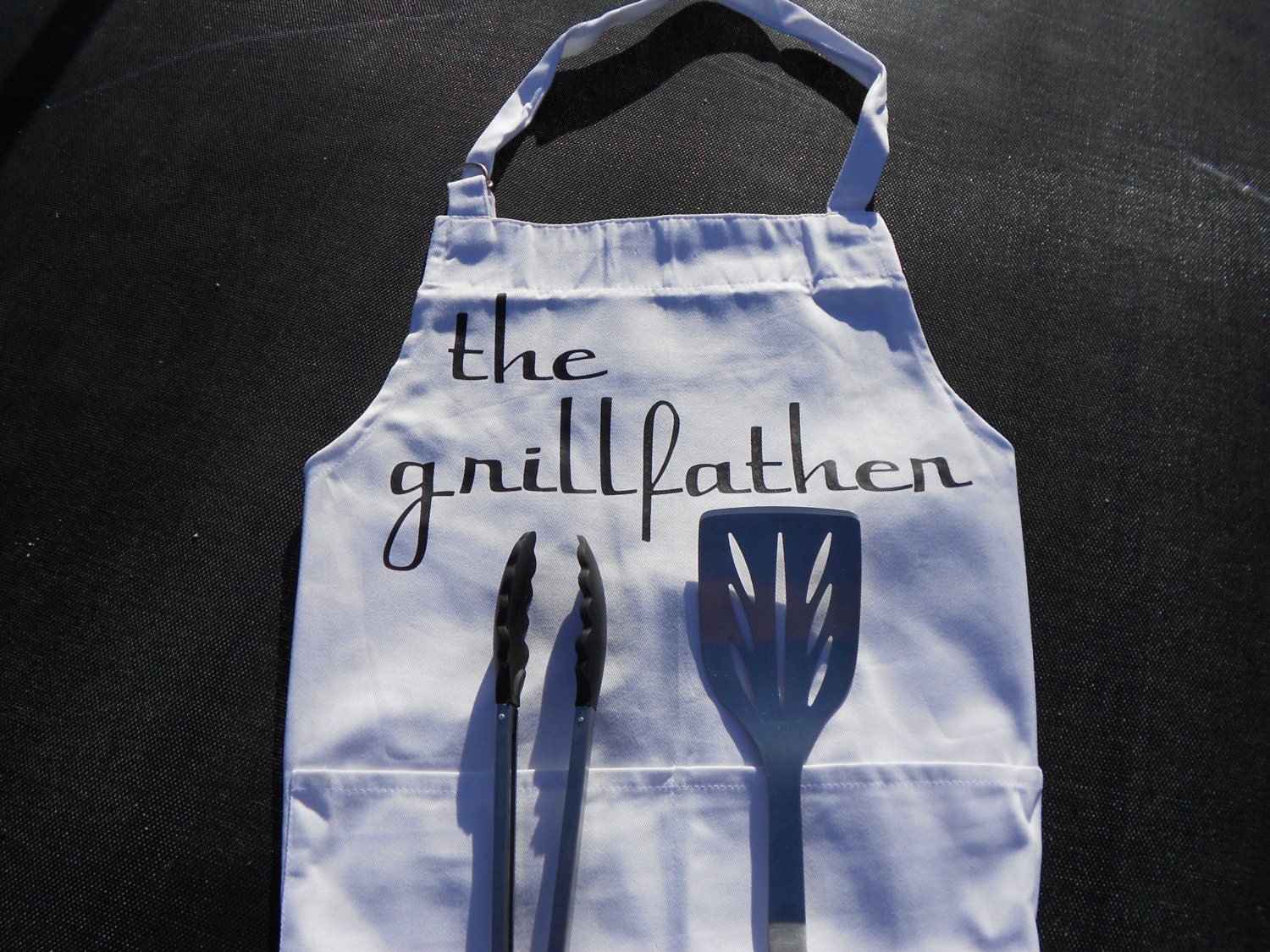 Apron and Grill Tool Combo, Fathers Day Gift, Man Gift, Christmas Gift, Wedding Gift