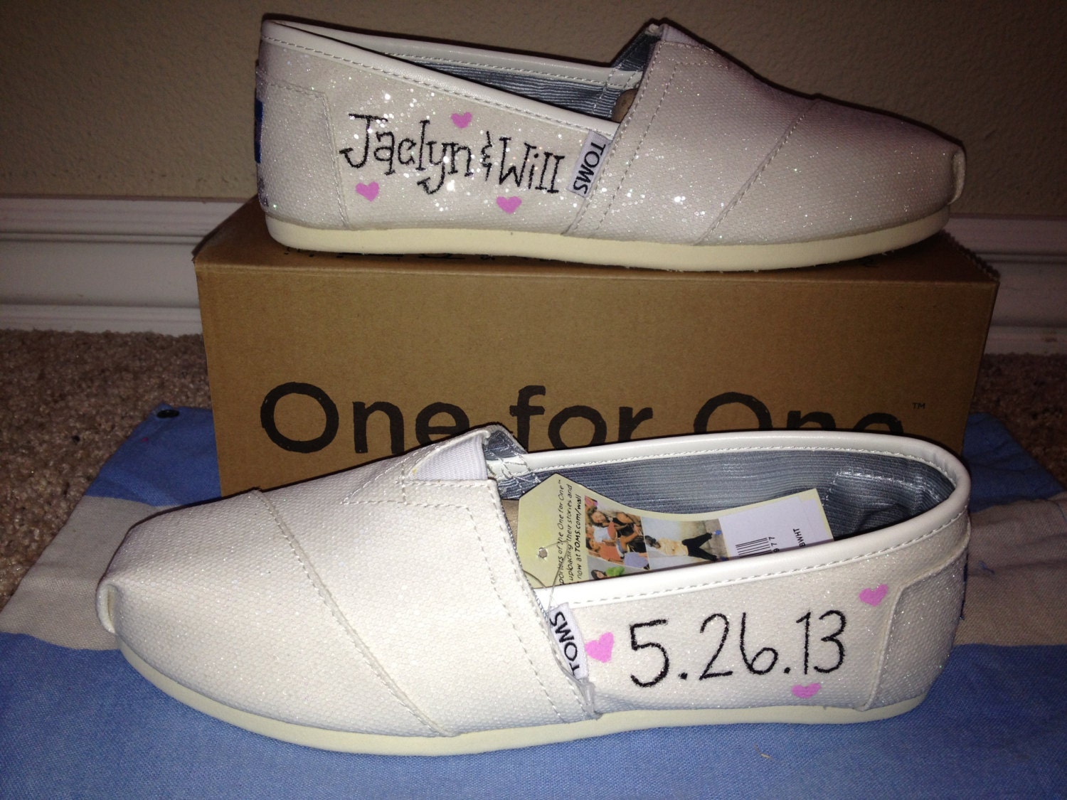 Just Married Wedding Custom TOMS