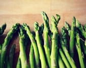Row of Asparagus 5x7 Food Photography Vegetable Print Healthy Green Home Restaurant Decor Natural Home Decor