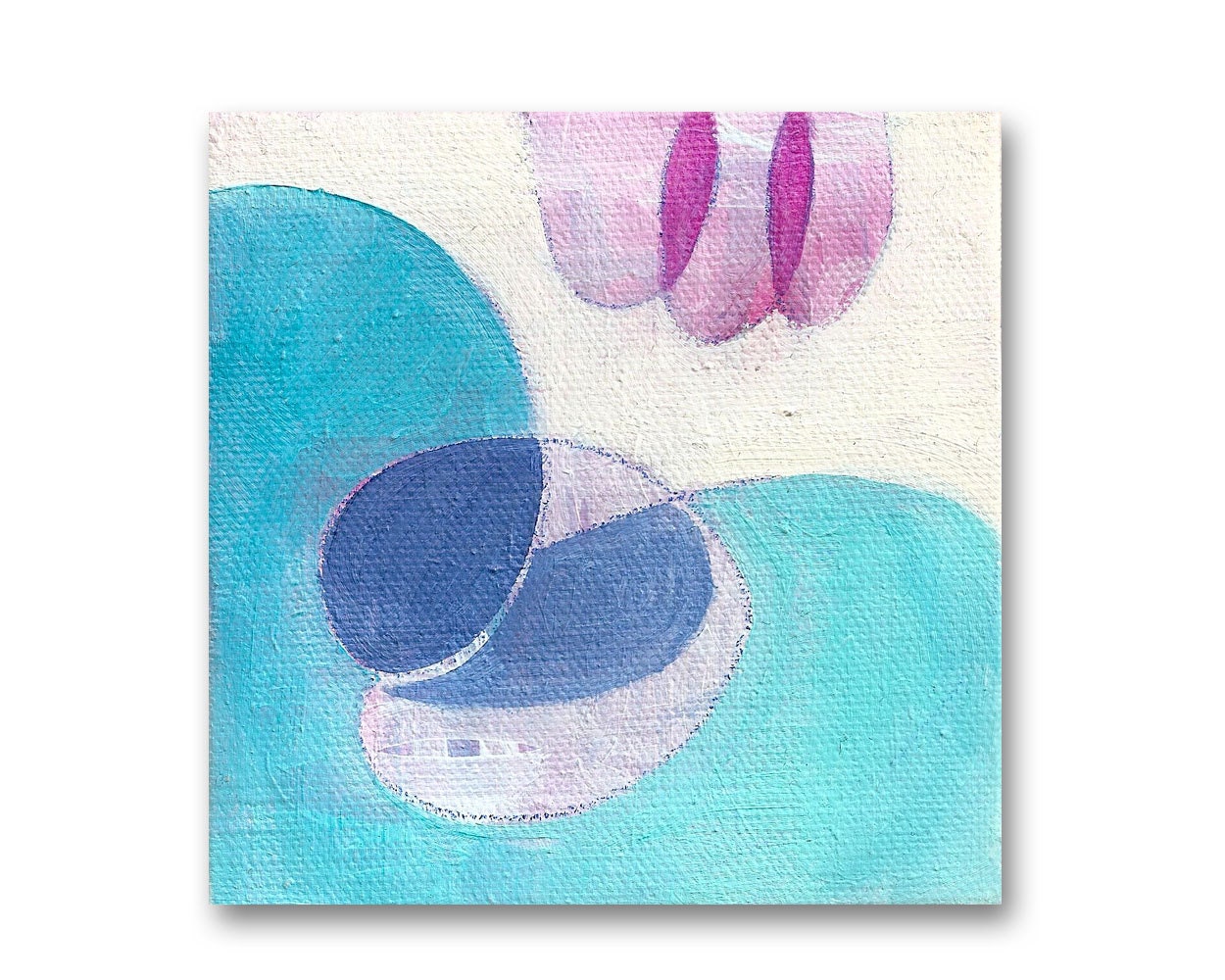 Mini abstract painting - 4"x4" canvas art