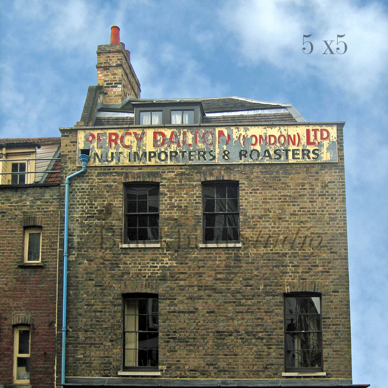 Percy Dalton, Spitalfields in London Photograph 5 x 5 inches Architecture Photograph Old Building