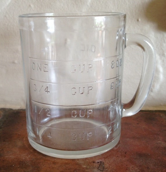 Vintage Hazel Atlas Glass Measuring Cup By Smallpotatovintage