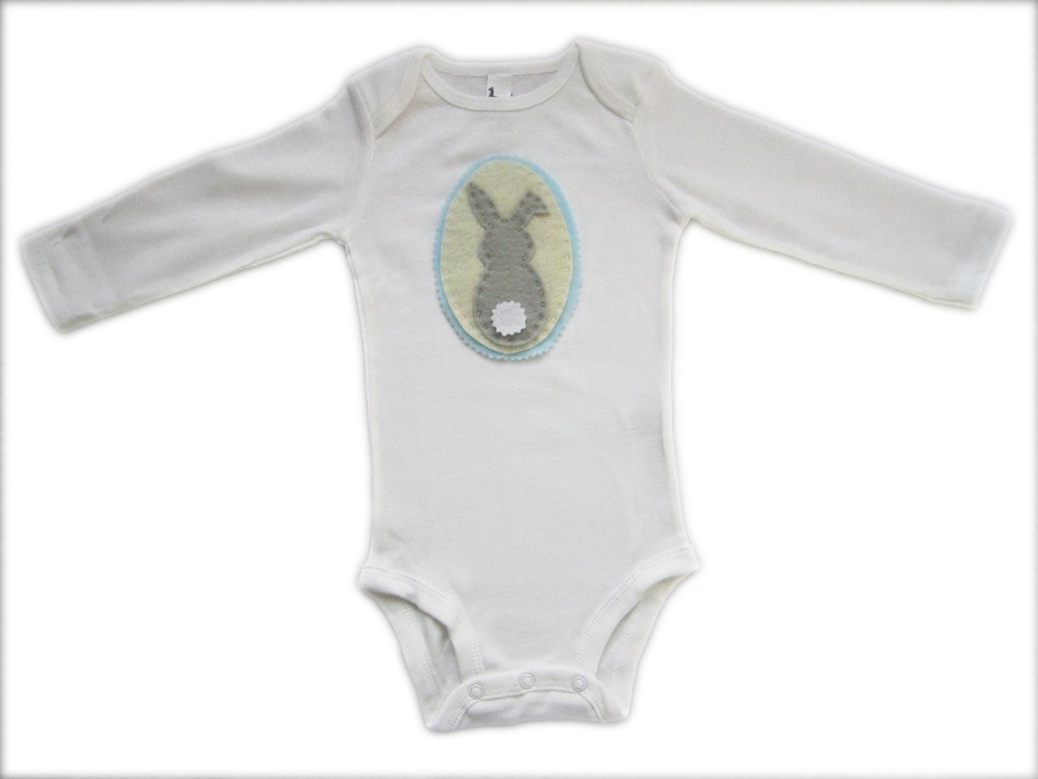 Easter Cameo Bunny Onesie for baby boy