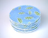 Nursing Breastfeeding pads ecofriendly washable reusable set of ten absorbent flannel