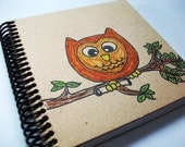Cute Owl Custom Blank Notebook