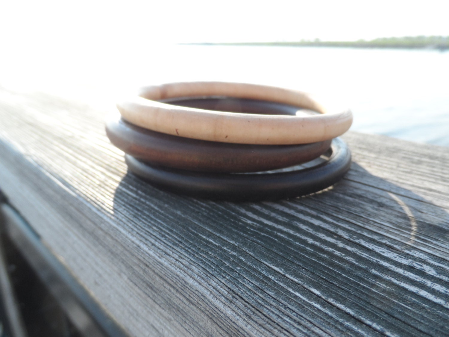 Rustic Wood Bangle Stack