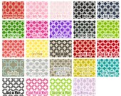 Pair of Grommet Top Curtains in Gotcha Chain Link Geometric print - Custom Color