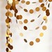 Antique gold - Shimmer garland - Holiday decoration - Paper garland