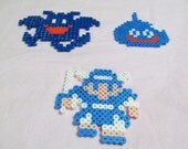 Perler Video Game Nintendo Dragon Warrior Character Magnet Wall Art Pins Set