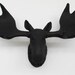 Moose, Faux Moose Head, Faux Taxidermy, Antlers, Black, Gothic, Fathers Day, Moose Decor