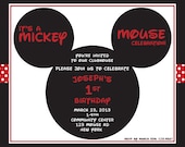 Mickey Mouse Birthday Invitation - Digital