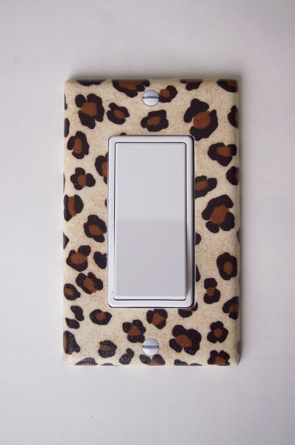Cheetah Animal Print Single Rocker / GFI Switch Plate, wall decor switchplate outlet