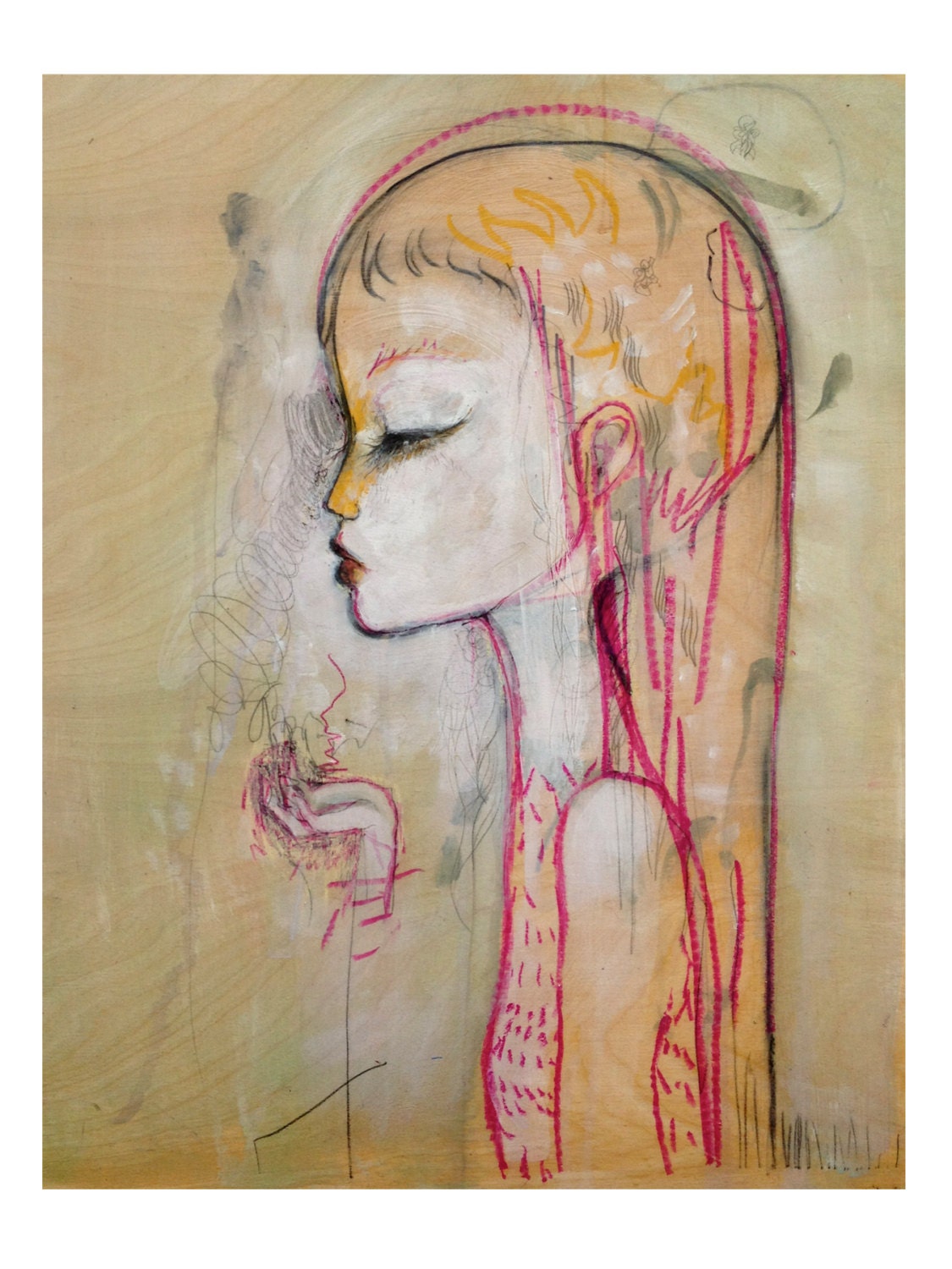 Tornado Lady - 9 x 12 Giclee Matte Print