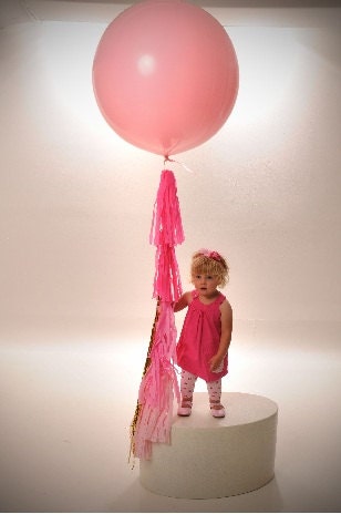Pretty in Pink Custom Creation Big Round Balloon Tassel Garland