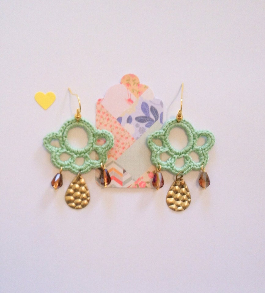 Sunshine crochet earrings