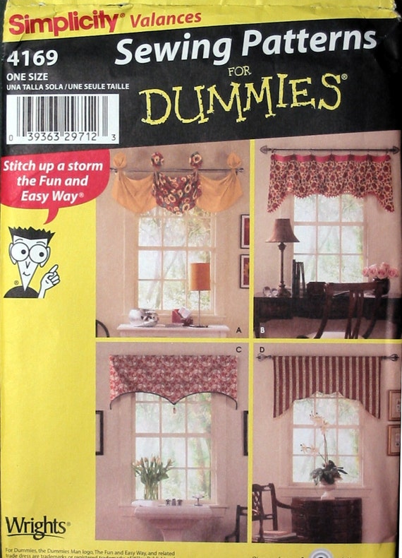 Items similar to Simplicity 4169 Window Valance Patterns on Etsy