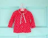 Vintage Izod Lacoste Floral Cowgirl Blouse 12 Months