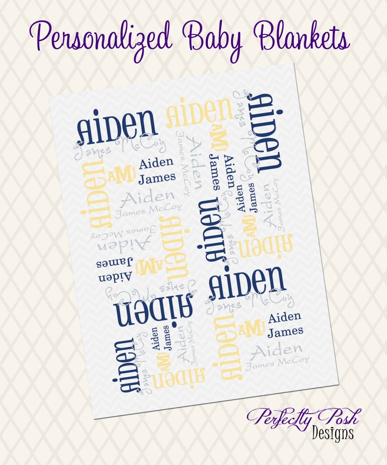 Personalized 30x40" Baby Blanket