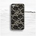 iPhone 4 and 4S case Black Lace on Cream T40