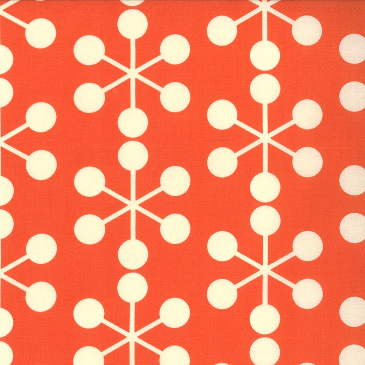 SALE - Comma - Zen Chic for Moda - Asterisks in Tangerine - Half Yard