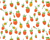 PRESALE - Briar Rose Fabric Collection - Heather Ross for Windham - Briar Rose Strawberry in Orange - Half Yard
