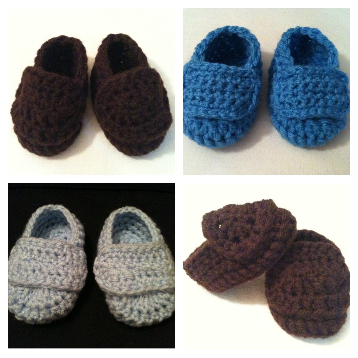 Little Man Loafers- Made To Order in ANY color - Fits Newborn to 3 Months - Hand Crochet Booties