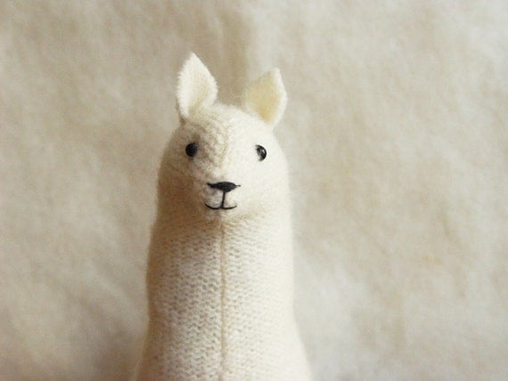 White soft toy Llama, plush toy Llama, Llama stuffed toy