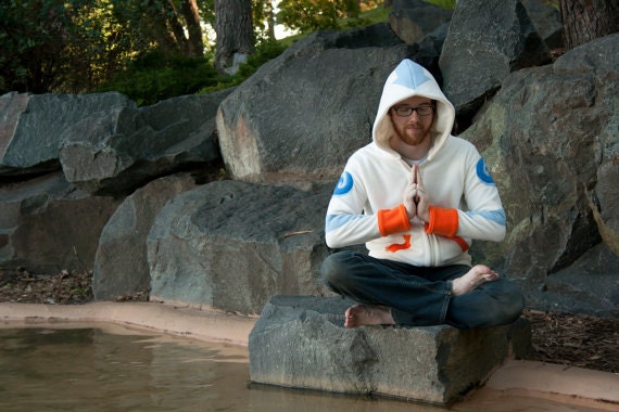 Elemental Air -- Handmade Anti-Pill Fleece Hoodie / Sweatshirt