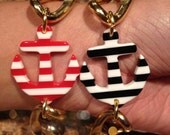 The SAILORS DREAM Textured Gold Chain Bracelet With A Resin Anchor Charm