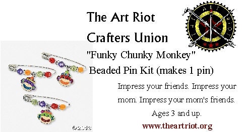 Funky Chunky Monkey Beaded Pin Kit
