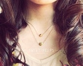 2 Delicate Gold Nugget Dainty Necklaces